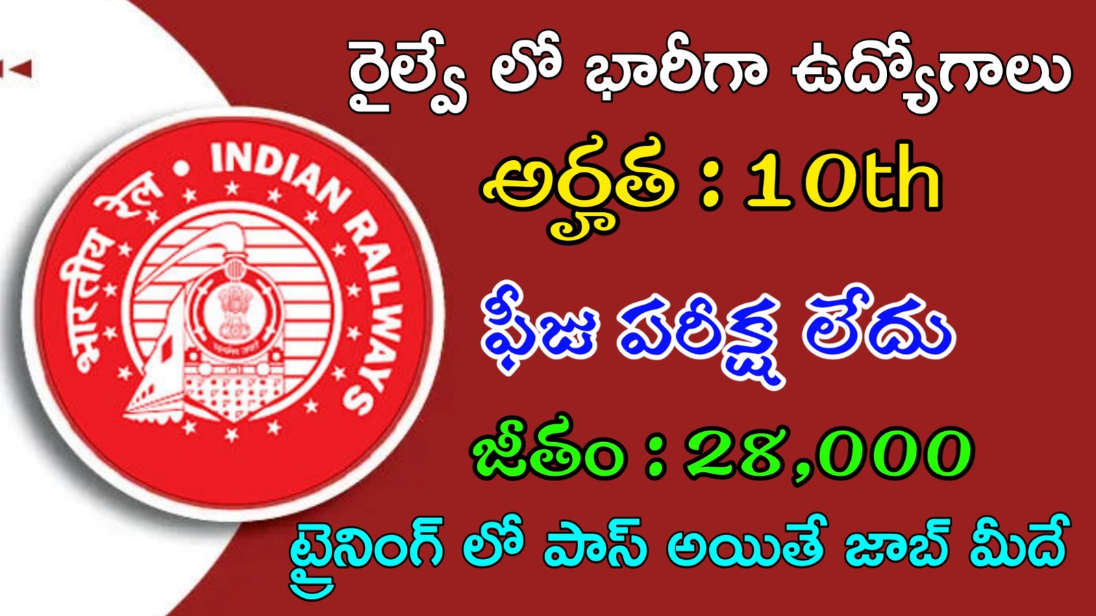 RRB NWR ALP Recruitment 2023 | 10th తో ఫీజు పరీక్ష లేకుండా రైల్వే లో భారీగా ఉద్యోగాలు | Latest Govt Jobs