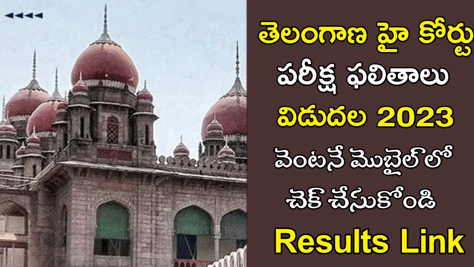 TS High Court Results 2023 Link | తెలంగాణ హై కోర్టు ఫలితాలు విడుదల 2023 | TS High Court Results