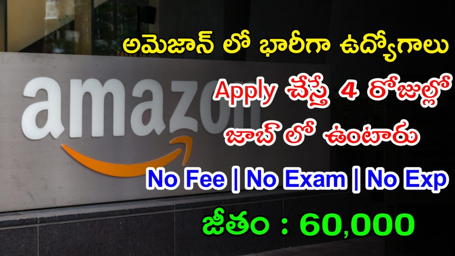 Amazon Jobs : అమెజాన్ లో భారీగా ఉద్యోగాలు | Amazon Work From Home Jobs