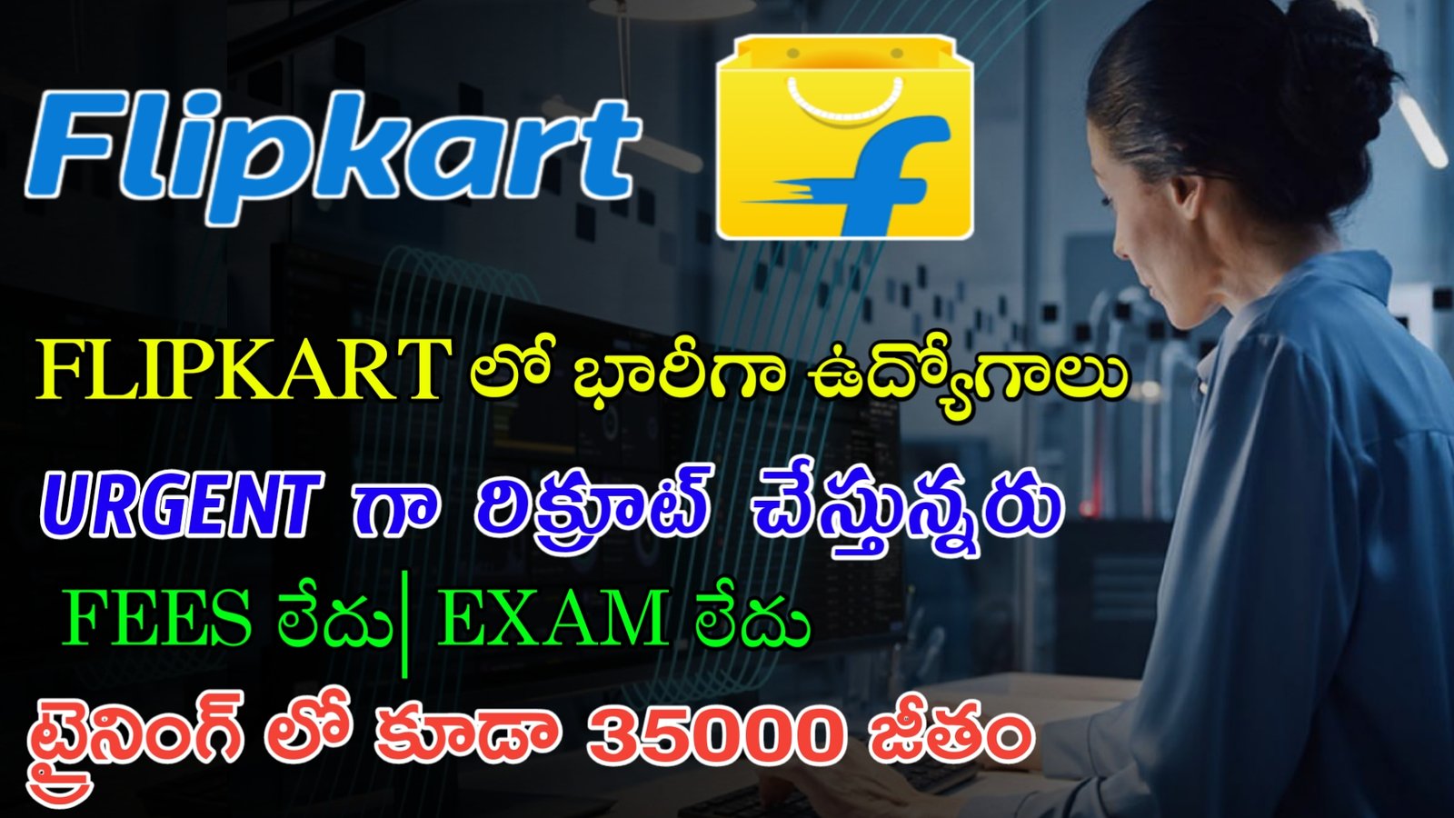 FLIPKART లో భారీగా ఉద్యోగాలు| WORK FROM HOME JOBS|MULTIPLE ROLES| APPLY HERE!!