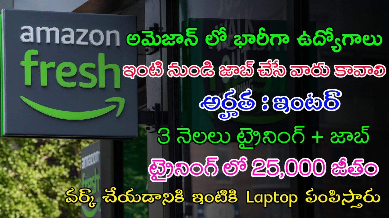 Amazon Work From Home Jobs 2023 | ఇంటర్ తో ఫీజు పరీక్ష లేకుండా భారీగా ఉద్యోగాలు | Amazon Recruitment 2023
