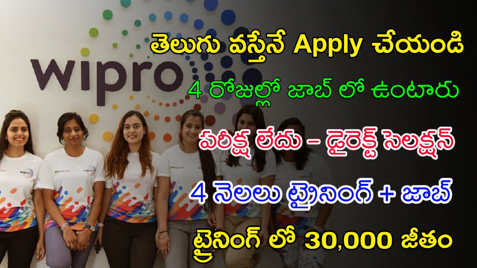 Latest Wipro Recruitment 2023 | 3 నెలలు ట్రైనింగ్ ఇచ్చి జాబ్ ఇస్తున్నారు | Work From Home Jobs 2023