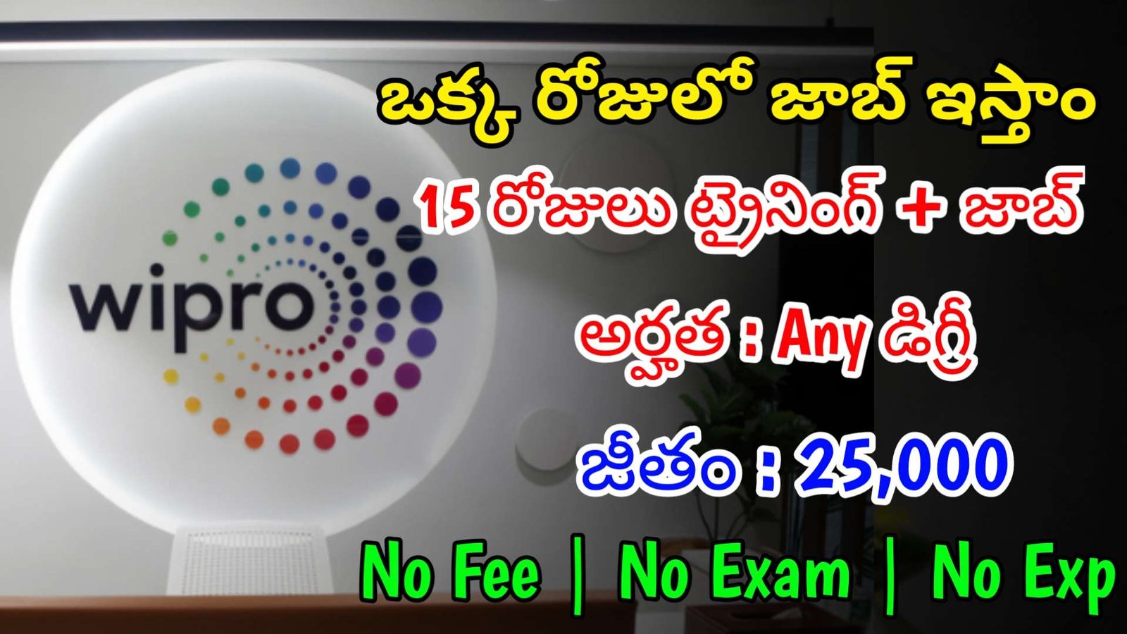 విప్రో కంపెనీ ఒక్క రోజులో జాబ్ ఇస్తుంది | Latest Wipro Recruitment 2024 | Latest Jobs In Telugu