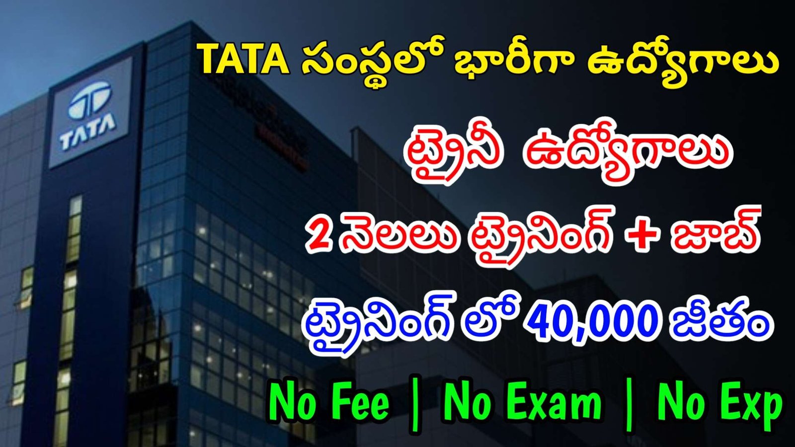 TATA సంస్థలో 2 నెలలు ట్రైనింగ్ ఇచ్చి జాబ్ ఇస్తున్నారు | Latest TATA Power Recruitment 2024 | Latest Jobs In Telugu