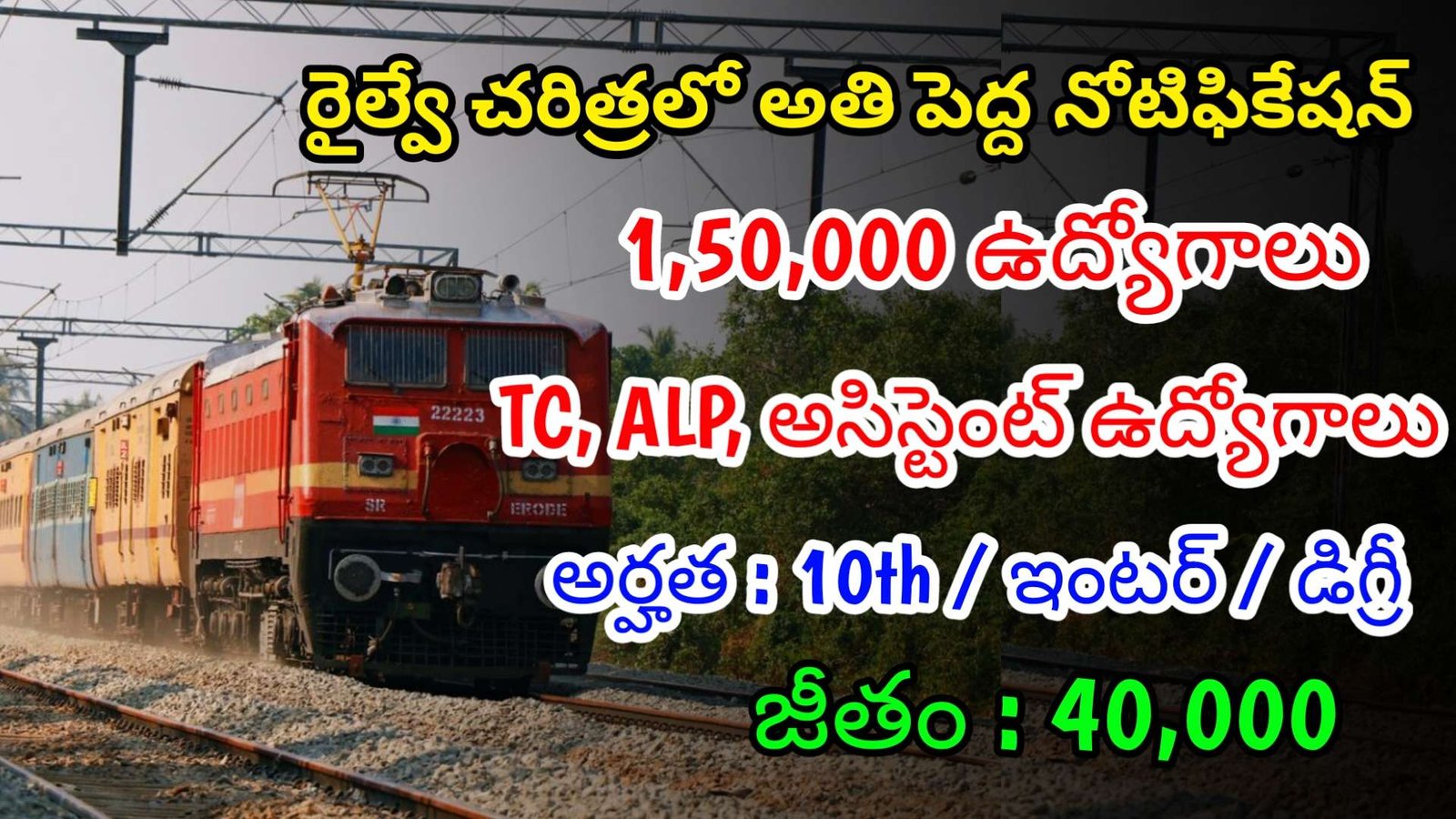 రైల్వే లో 1,50,000 ఉద్యోగాలు | Latest RRB Notification 2024 | Railway Jobs In Telugu