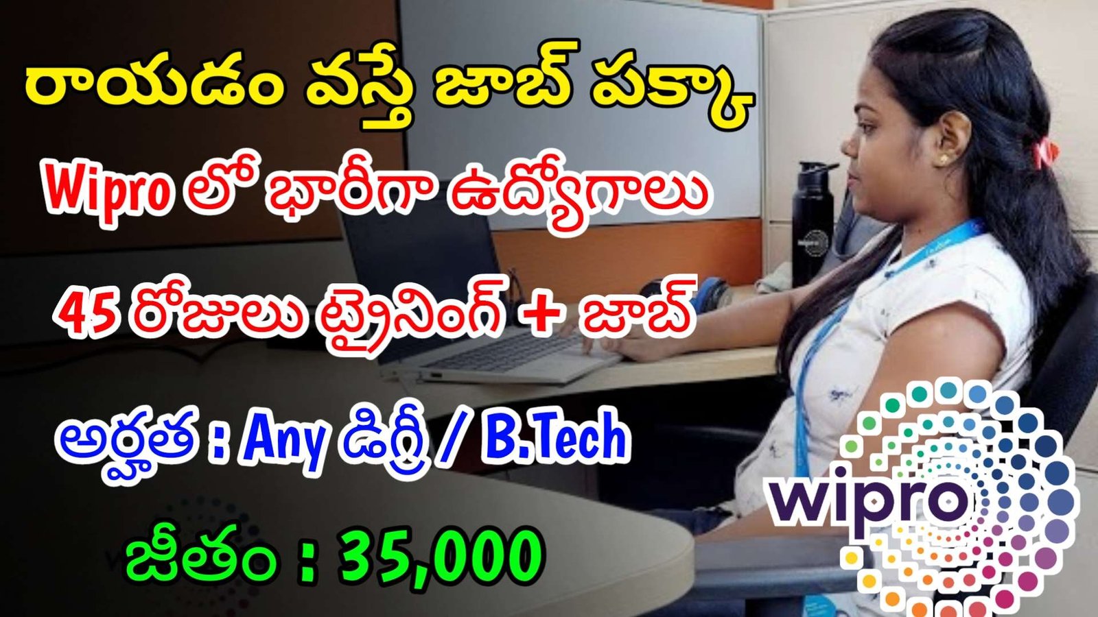 రాయడం వచ్చిన వారికి విప్రో లో భారీగా ఉద్యోగాలు | Latest Wipro Recruitment 2024 | Latest Jobs In Telugu