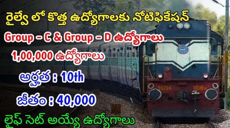 10th తో రైల్వే Group C & Group D ఉద్యోగాలు | Latest RRB Notification 2024 | Railway Jobs In Telugu