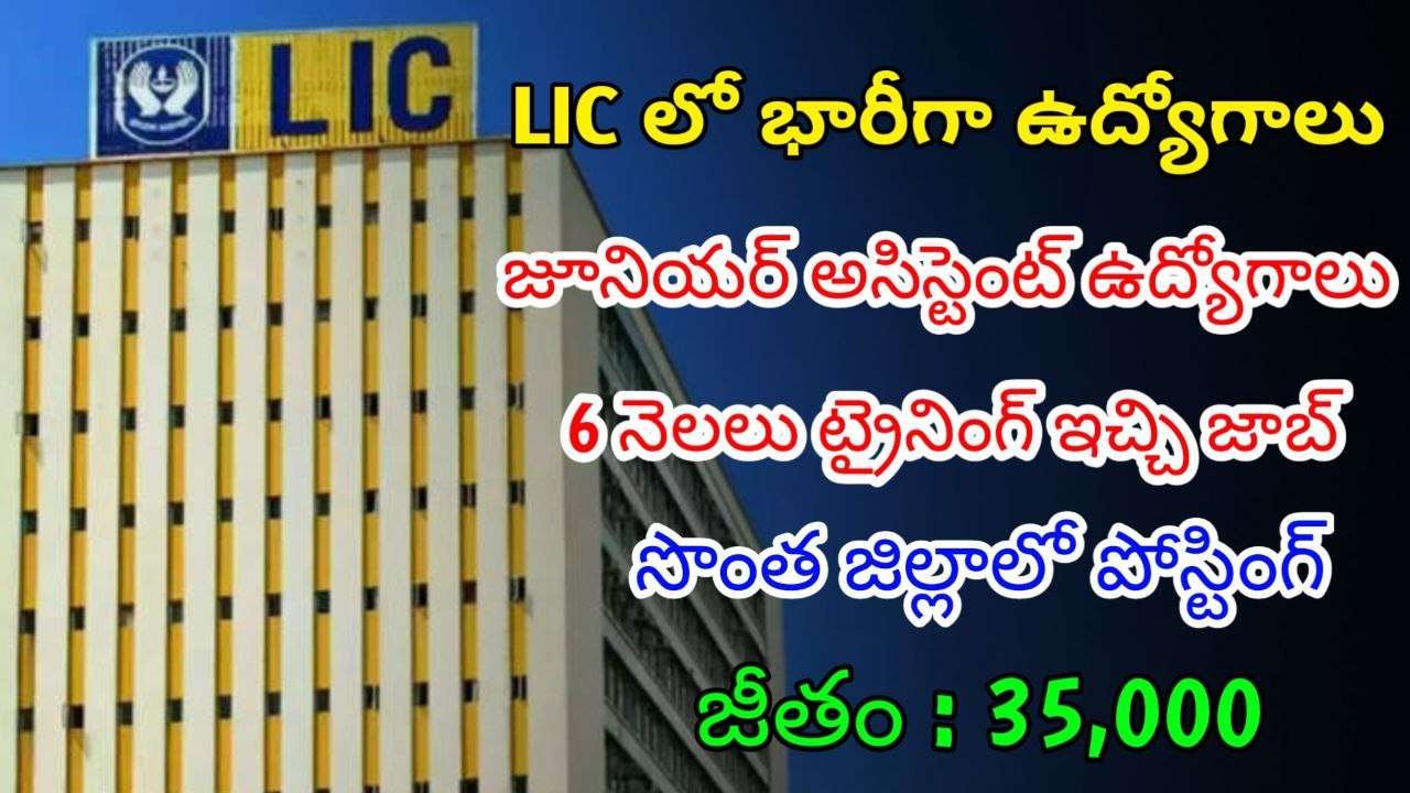 LIC లో భారీగా జూనియర్ అసిస్టెంట్ ఉద్యోగాలు | Latest LIC Notification 2024 | Latest Govt Jobs