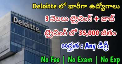 Deloitte కంపెనీ 3 నెలలు ట్రైనింగ్ ఇచ్చి జాబ్ ఇస్తున్నారు | Latest Deloitte Recruitment 2024 | Latest Jobs In Telugu