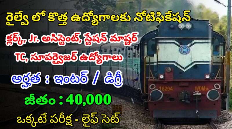 ఇంటర్ అర్హత తో రైల్వే లో 11,558 ఉద్యోగాలు | Latest RRB Notification 2024 | Railway Jobs In Telugu