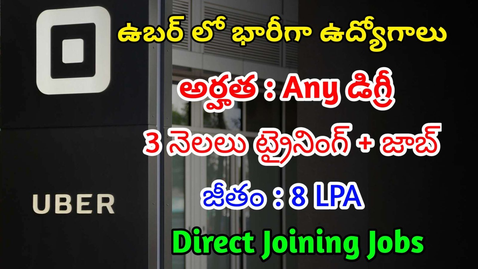 ఉబర్ లో భారీగా ఉద్యోగాలు | Latest Uber Recruitment 2024