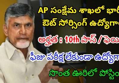 AP సంక్షేమ శాఖలో ఔట్ సోర్సింగ్ ఉద్యోగాలు | Latest AP Outsourcing Jobs 2024 | AP Govt Jobs