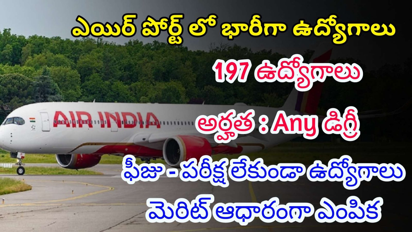 ఫీజు పరీక్ష లేకుండా ఎయిర్ పోర్ట్ లో ఉద్యోగాలు | Latest Airport Notification 2024 | Govt Jobs