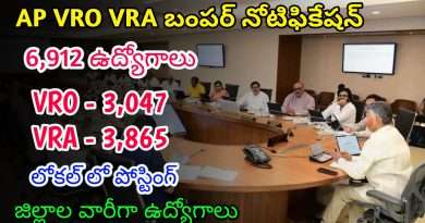 AP లో భారీగా VRO VRA ఉద్యోగాలు | Latest AP VRO VRA Notification 2025 | Latest AP Govt Jobs